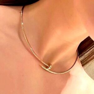 Gold Nail Choker Luxury Necklace